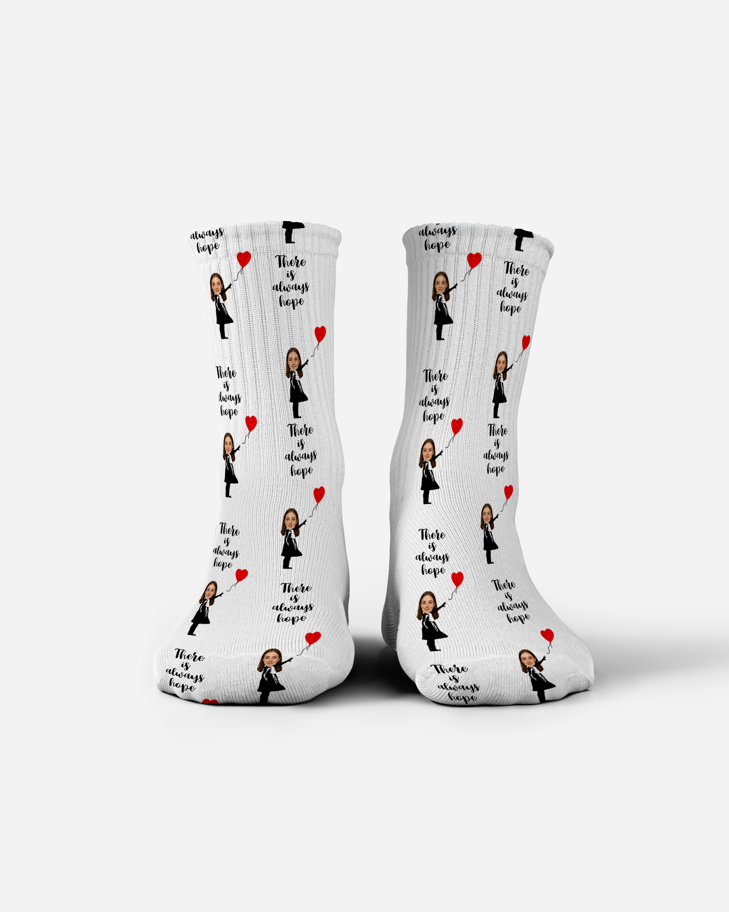 Customisable Banksy balloon girl Socks
