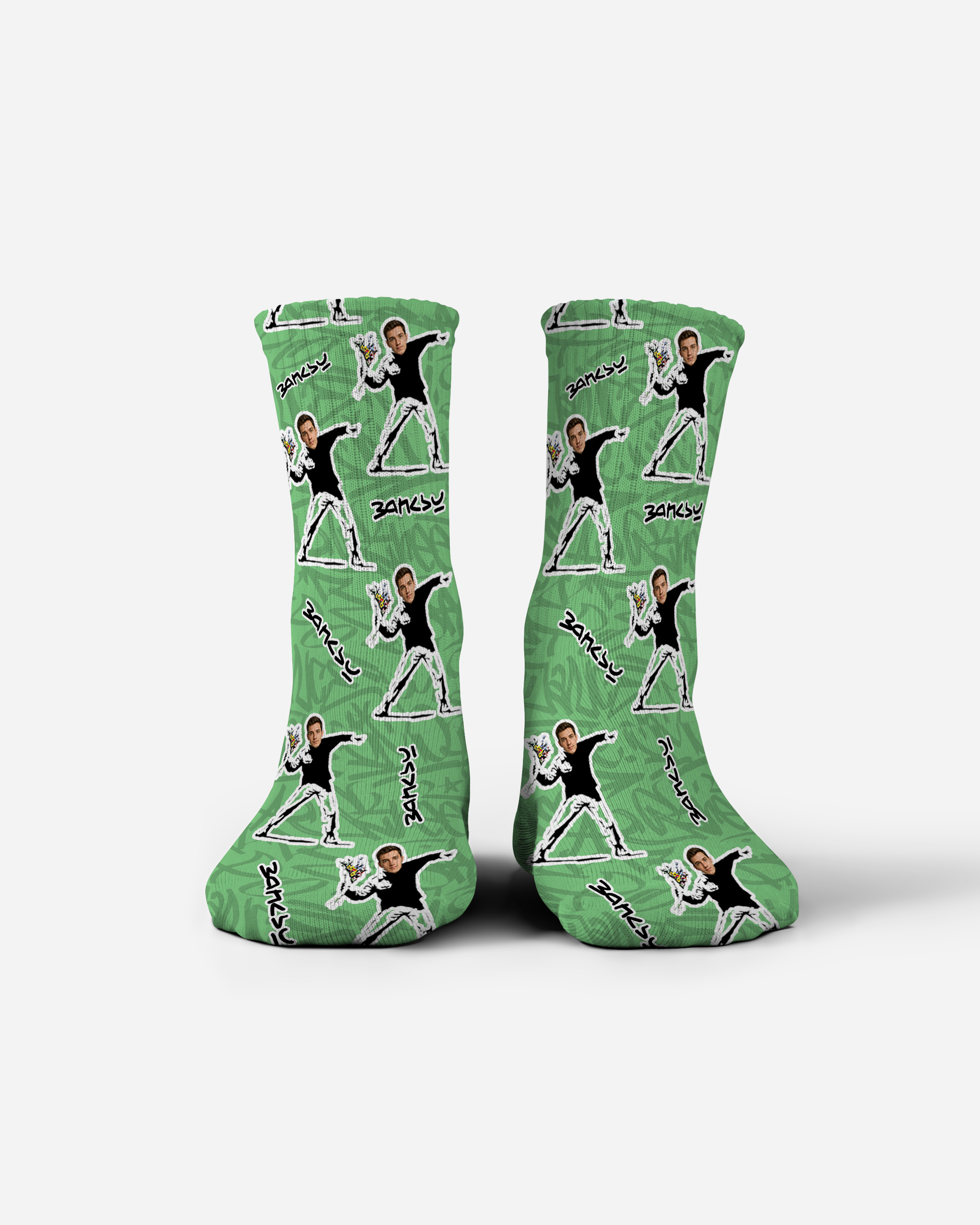 Customisable Banksy Flower thrower Socks
