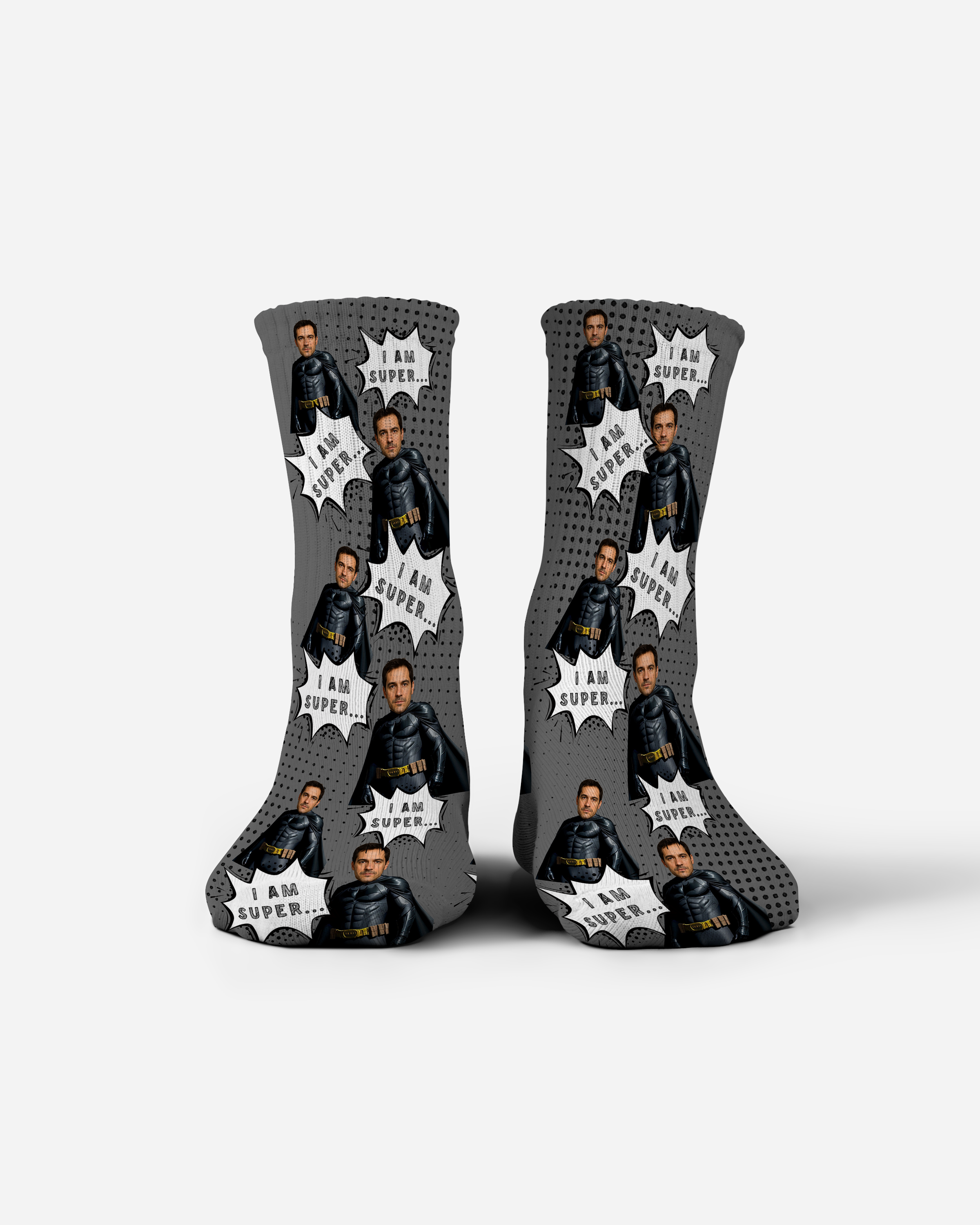 Customisable comic face socks